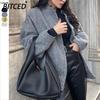 BITCED Damskie Vintage Casual Jednokolorowe Nadruk Jesień Zima Kurtki i Płaszcze z Długim Rękawem Międzynarodowy design