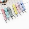 Faux Pearl Decorated Pen DIY Beadable Pen, Rhinestone Ballpoint Fancy Glitter for Crafting, Student Stationery Office Writing Tools Decorative