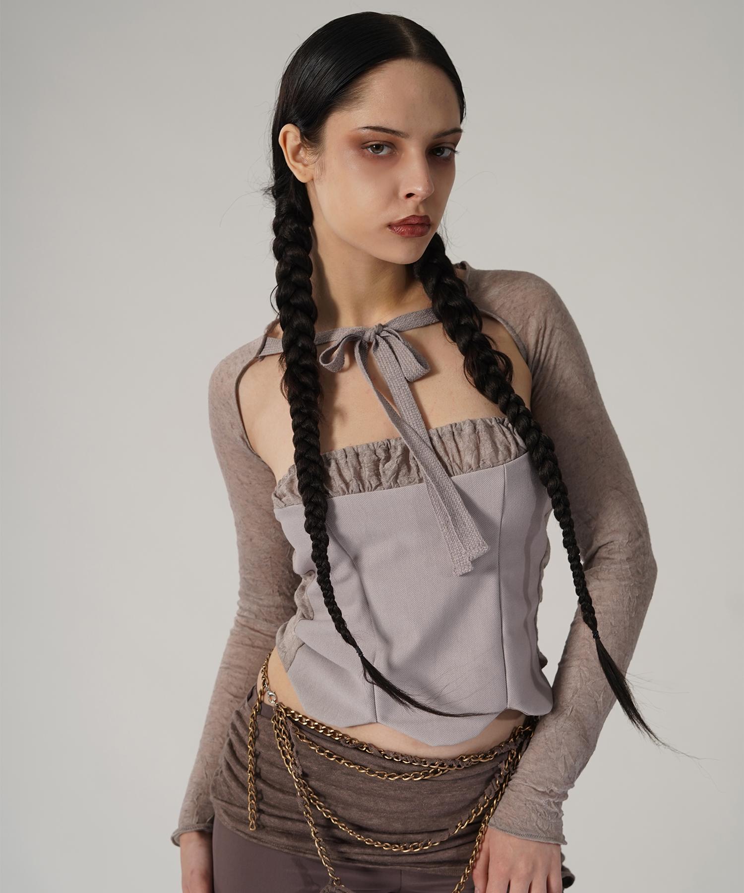 Jemeta Scallop Rubber Tube Top S