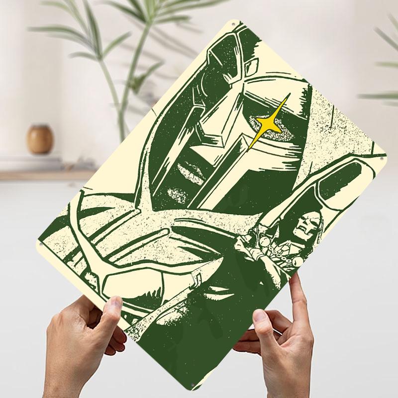 

MF DOOM RAPPER MUSIC Poster Customized Wall Art Vintage Metal Signs Retro Tin Plaque for Man Cave House Decor Room Decorations 7.9x11.8In(20x30cm)