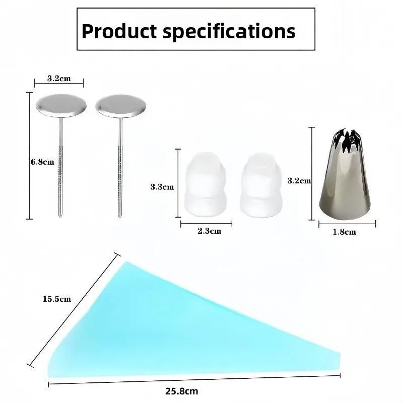 Icing Cream Piping Nozzle Tips Confectionery Pastry Bags Stainless Steel Nozzles Tip Cake Decoration 38Pcs Cake Decorating Tools
