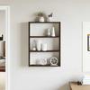 Wall Shelf Smoked Oak 43 X 9 X 60 Cm Wood Based Material