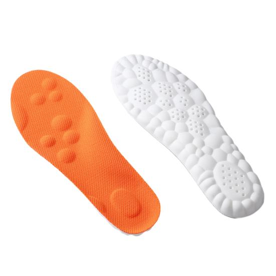 4D Cloud Comfort Insoles with Arch Support Shock-Absorbing Breathable Shoe Inserts for Men Women Non-Slip Anti-Odor Foot Protection Insoles for