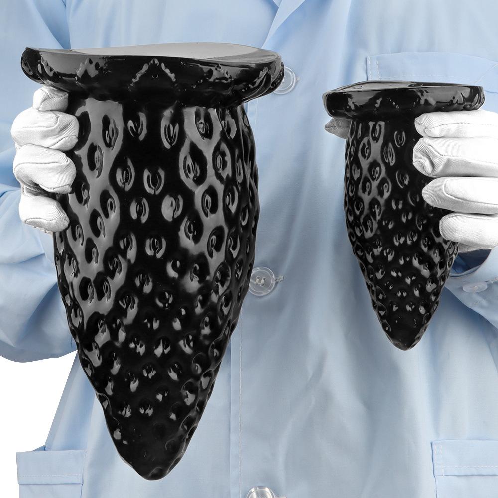 Black PVC Oversized Dildo Butt Plug Fisting Anal Dilator Masturbator Realistic Penis Sex Toys Strap on Cock BDSM