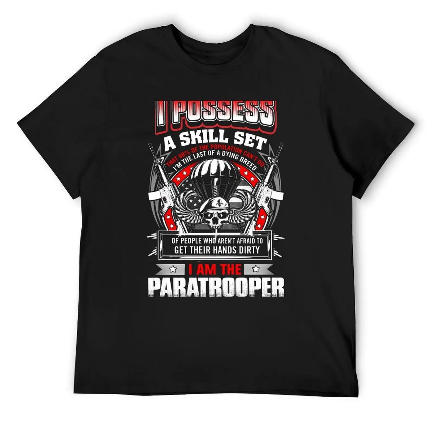 paratrooper, airborne, airborne mom, airborne brotherhood, airborne wife T-Shirt blanks mens white t shirts XXXXXL чёрный