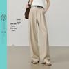 ESE-Y Women's Drapey Linen Blend Wide-Leg Pants
