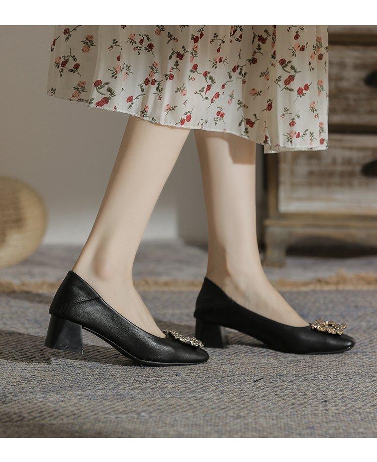 

Niche Mary Jane shoes 2025 spring new versatile evening high heels women s gentle skirt thick heel single shoes 34