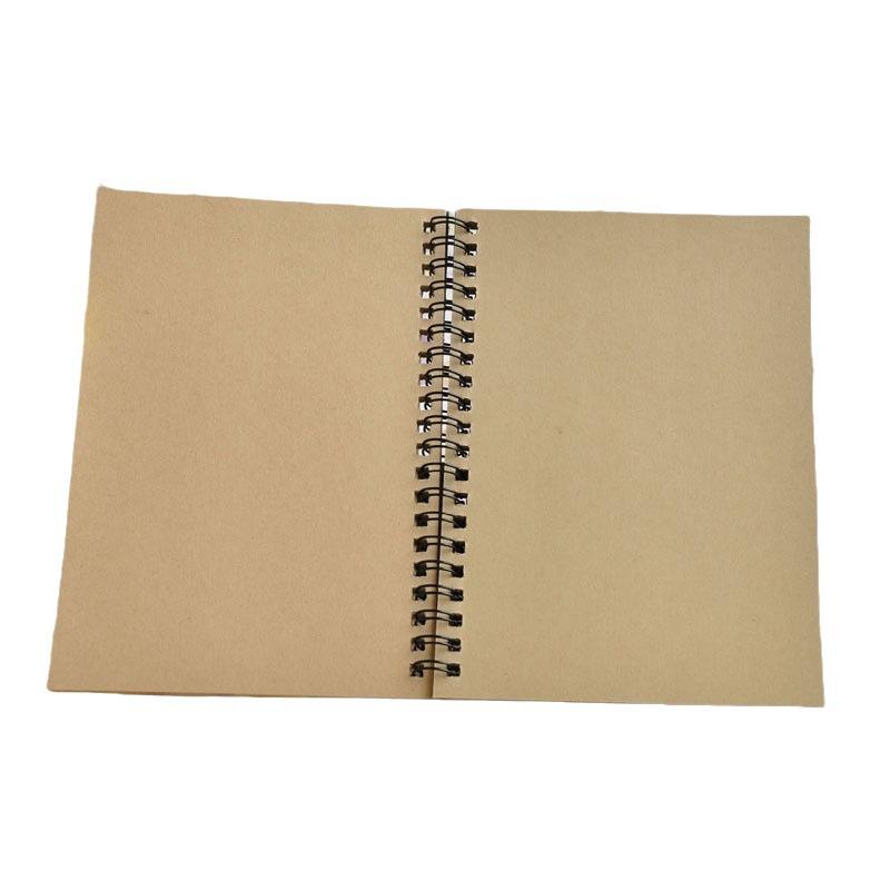 Notatnik w stylu retro z pustych kartek z papieru kraft - Jednokolorowy dziennik do bazgrołów i szkiców