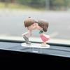Car Ornament Sliding Cartoon Couple Decor Car Interior Decoration Dashboard Decor Cute Figurine Ornament Auto Accessory