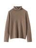 Women's 100% Pure Cashmere High Neck Sweater - Soft, Skin-Friendly, Loose Knit for Autumn/Winter