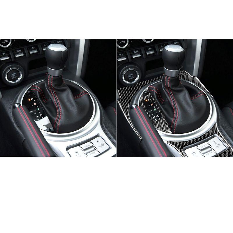 Real Carbon Fiber Car Accessories Gear Shift Set Decorative Cover Soft Sticker For Subaru BRZ Toyota 86 GT86 2017 2018