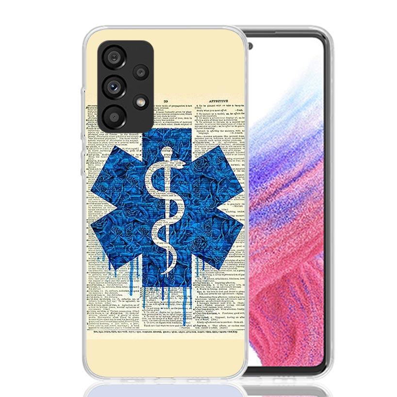 EMT EMS Medical Rescue Phone Case For Samsung Galaxy A52 A32 A22 A12 A02S A50S A30S A51 A31 AA71 Note 20 Ultra 10 S10 Plus Galax