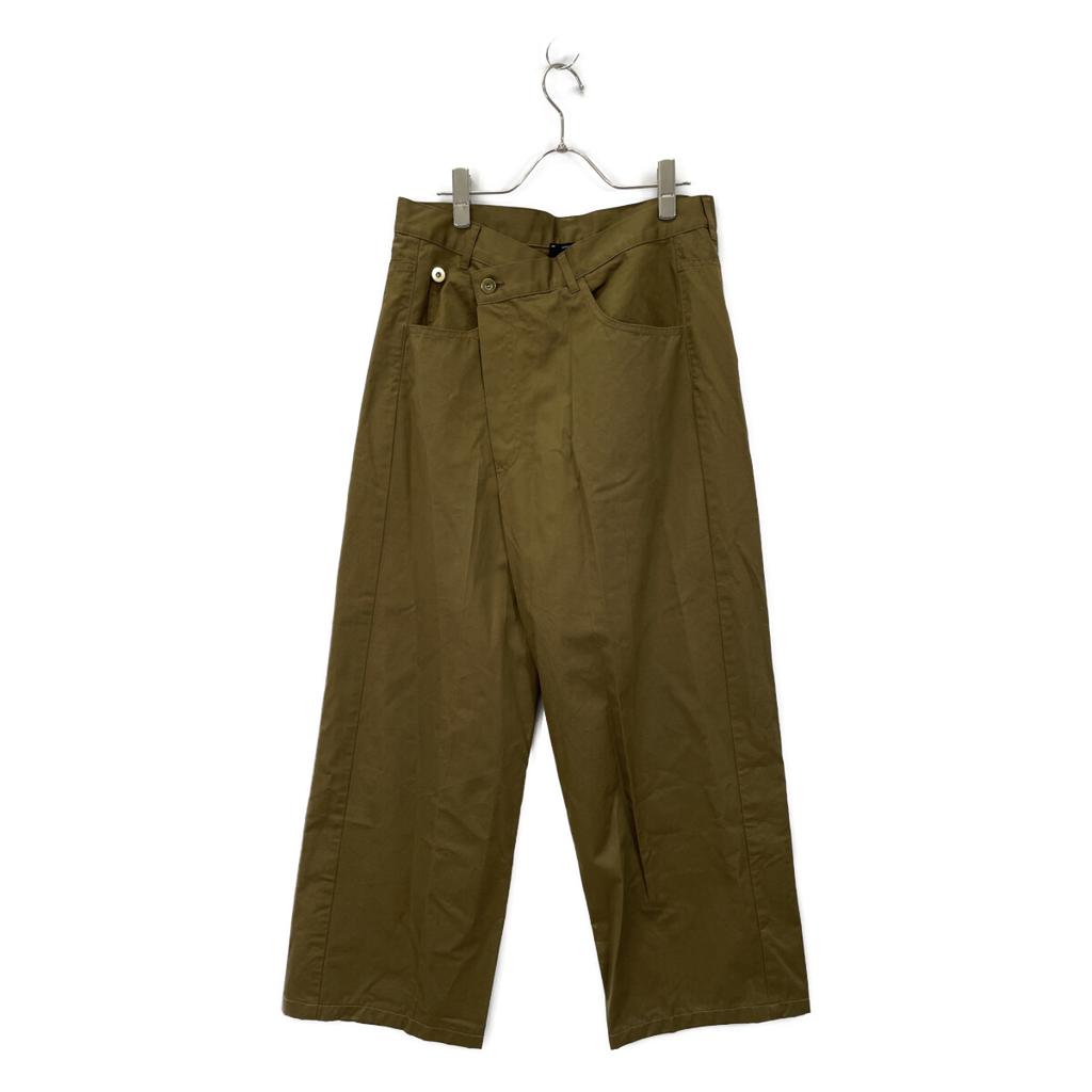 Conte 25Stainless Steel 8514-144-0030 Khaki Cotton X Linen Wrap Chino Tapered Wide Pants Bottoms 38 khakiUsed