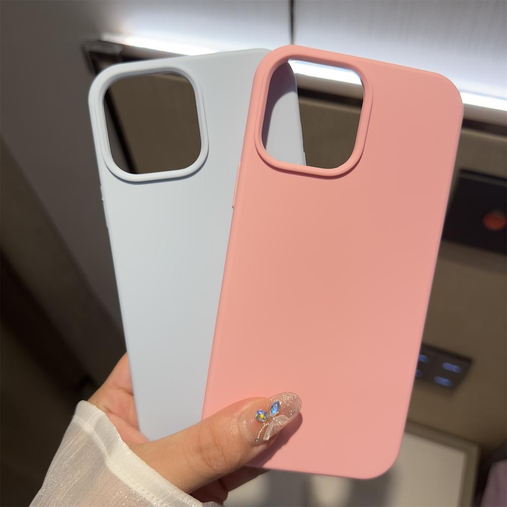 Silicone Phone Case for iPhone 16 15 14 13 12 11 Pro Max XR XS XS Max 7 7Plus Full Protective Cover