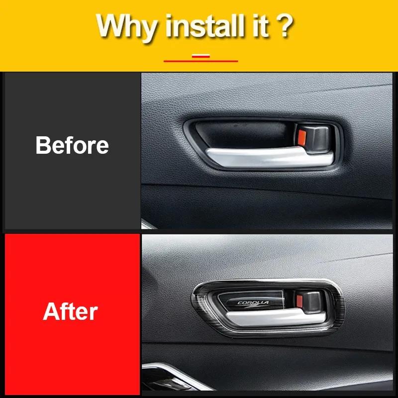 For Toyota Corolla E210      2024 Car Inner Door Handle Bowl Cover Trim Stainless Steel Interior Accessories