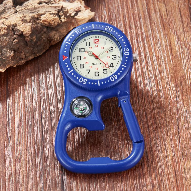 Watch Compass Mountaineering Buckle Watch Pendant Watch Bottle Opener Watch Backpack Pendant Watch Rock Climbing Sports Timing Luminous Waist Watch