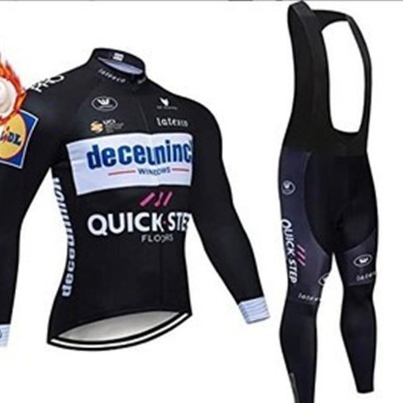 Winter Thermal Cycling Jersey Bib Pants Set Men Women Long Sleeve Fleece Warm Mountain Bike Outfit