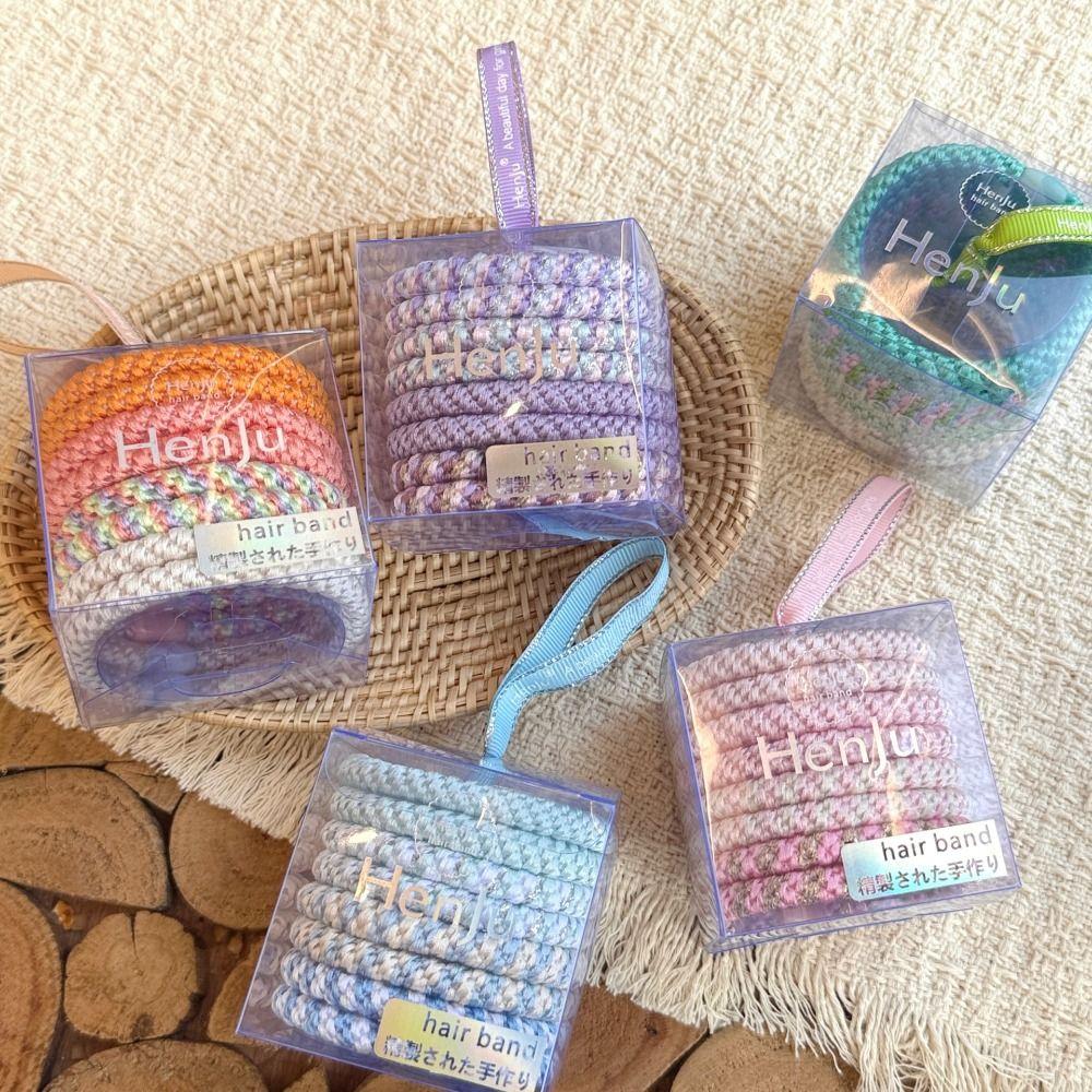 Hair Tie Basic Hair Rope Set Hair Ring Colorful Hair Scrunchies Personality Weave Rubber Band Kids