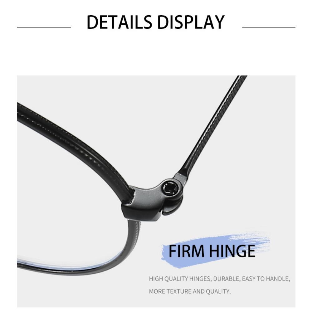 aoron Anti-blue Flat Glasses Can Be Equipped with Myopia Glasses, Metal Frame Men's and Women's Goggles, Round Frame Glasses.