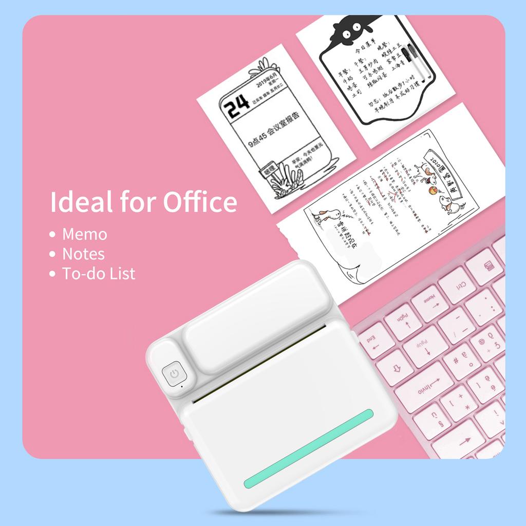 Mini Pocket Photo Printer Portable Thermal Printing Machine Wireless BT Connection for Picture Lable DIY Handcraft List