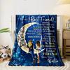 Best Friend Moon Blanket bedroom Blanket for Livingroom Couch lunch break Soft throw for Friend's festival Gift