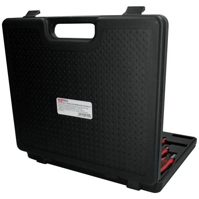 Mallette de clés mâles 6 pans sphériques à poignée en T - KS TOOLS - 9 pièces