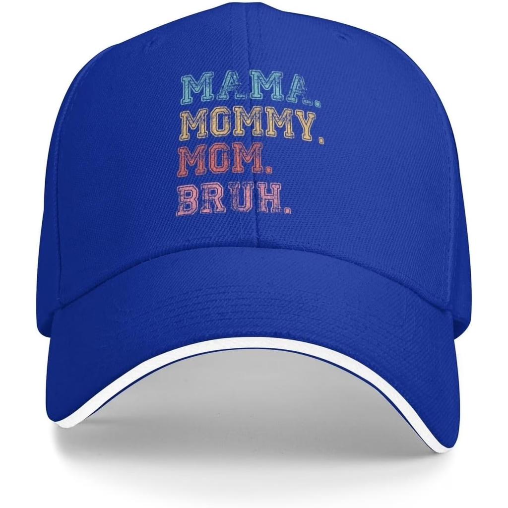 Mama Mommy Mom Bruh Graphic Baseball Cap Adjustable Polyester Casual Curved Brim Hat