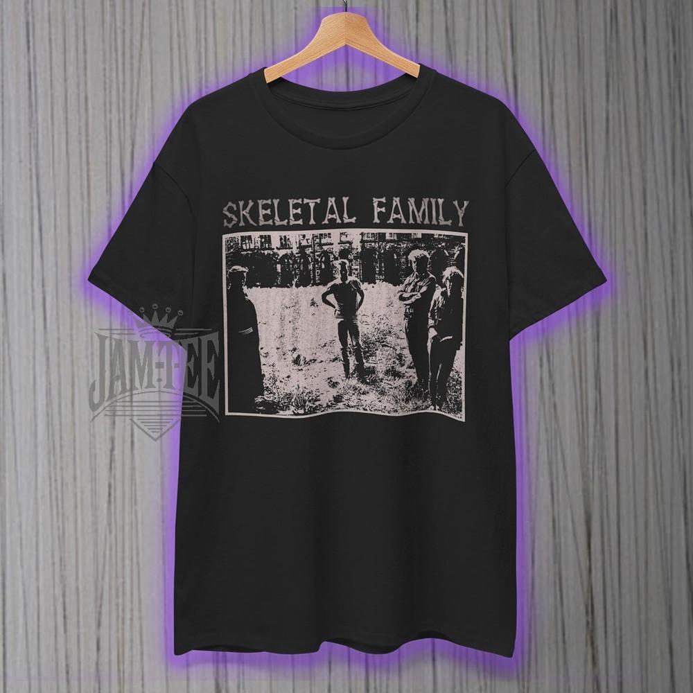 Skeletal Family T-Shirt, Bauhaus, Xmal Deutschland, Sisters of Mercy, Kil