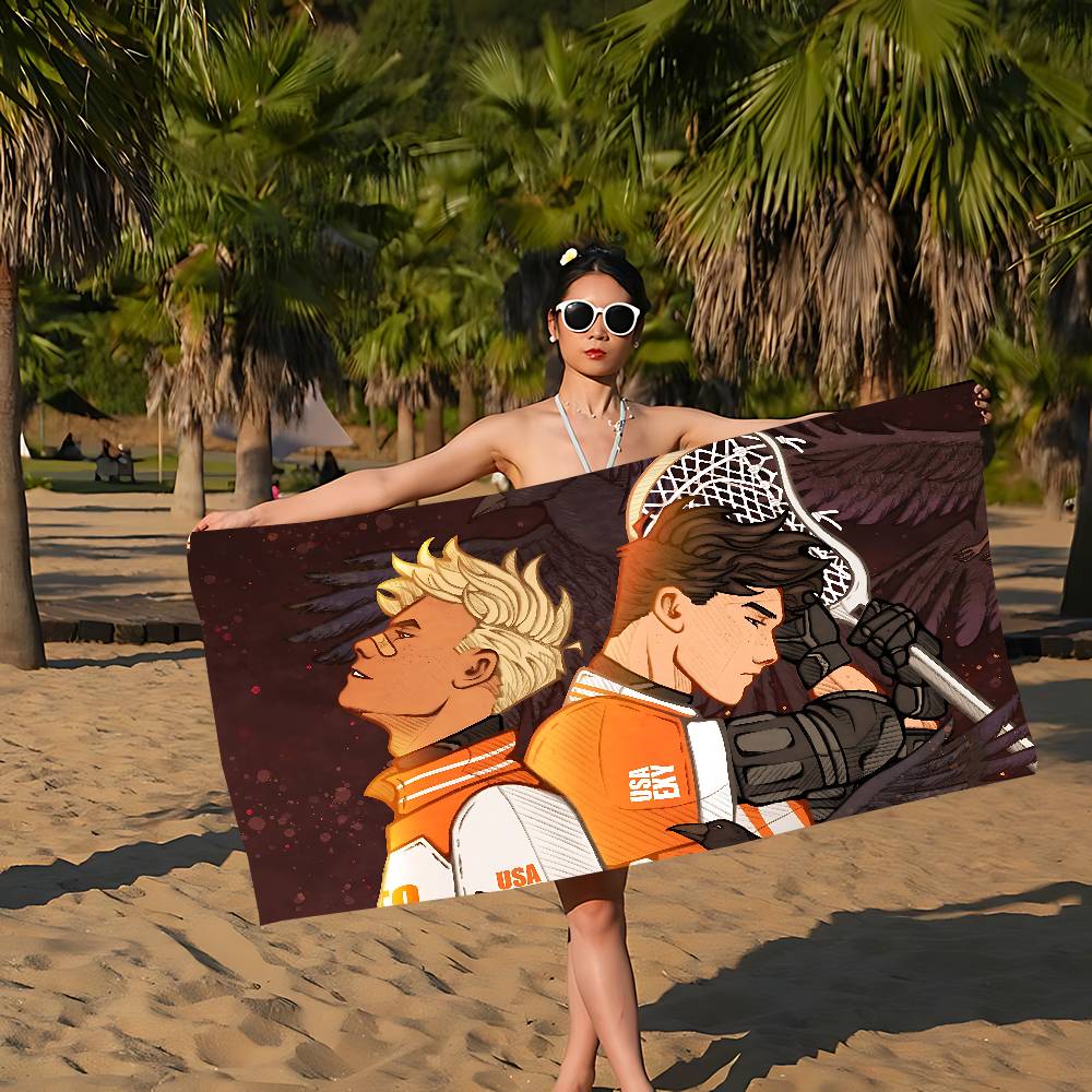 The FoxholeS Court Anime Microfiber Blanket Quick Drying Beach Towels Oversized Printing Super Absorbent Pool Towel Blanket