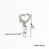 Zinc Alloy Heart Buckle Keychain with Rotating 8-Shaped Strap and 14mm Lobster Clasp for DIY Jewelry Accessories