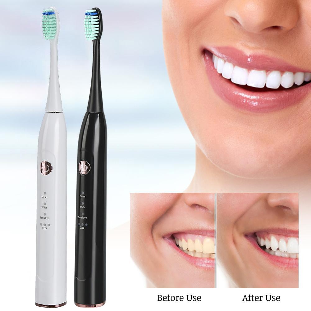 Adult Ultrasonic Electric Toothbrush Waterproof Teeth Cleaning Whitening Tool Oral Health Care