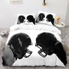 American Football Duvet Cover Set 3D Sports Rugby Player Comforter Cover Skull Football Player Polyester Bedding Set For Kid Boy