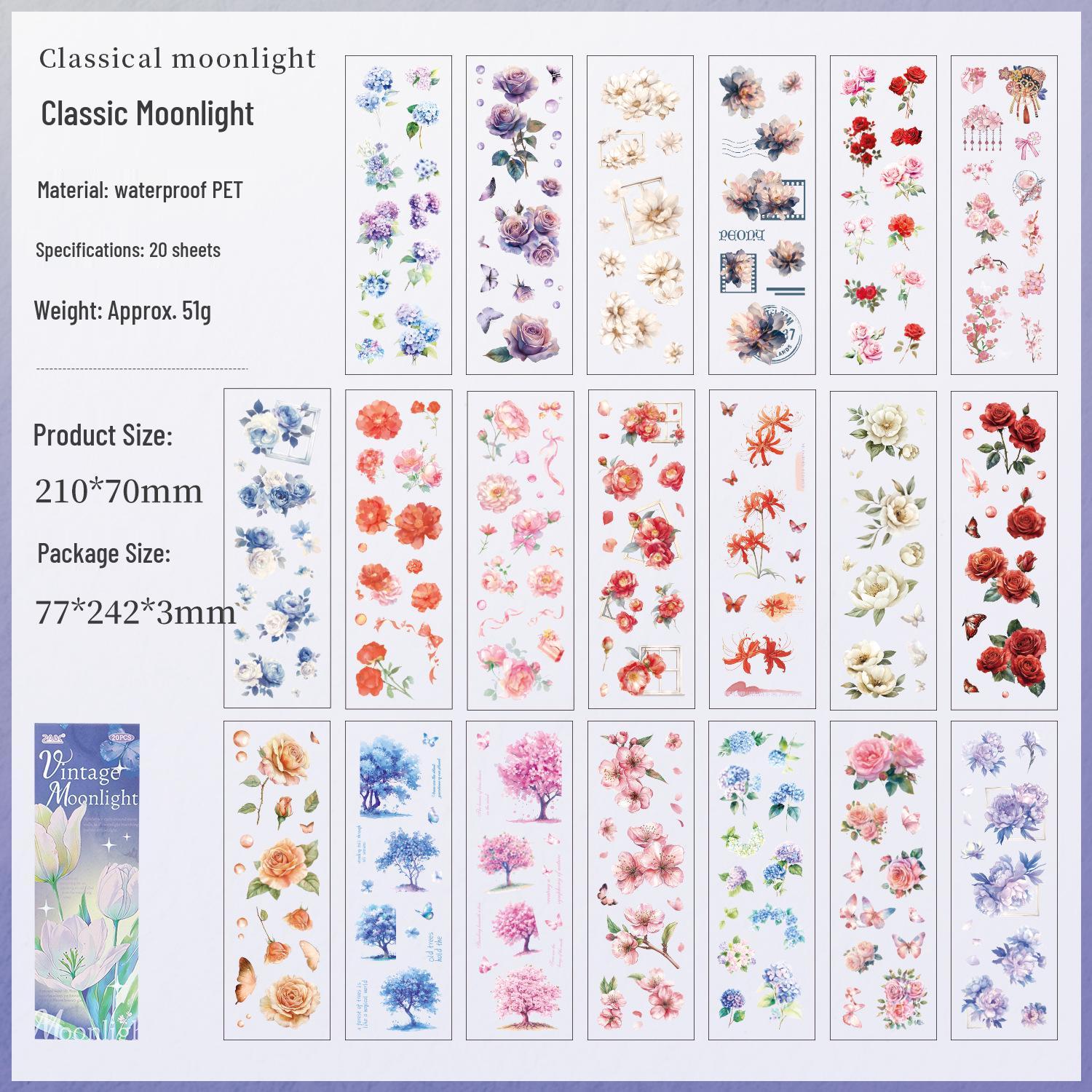 Yue Zhen Hua Ji Floral Cut-Out DIY Journal Sticker Book