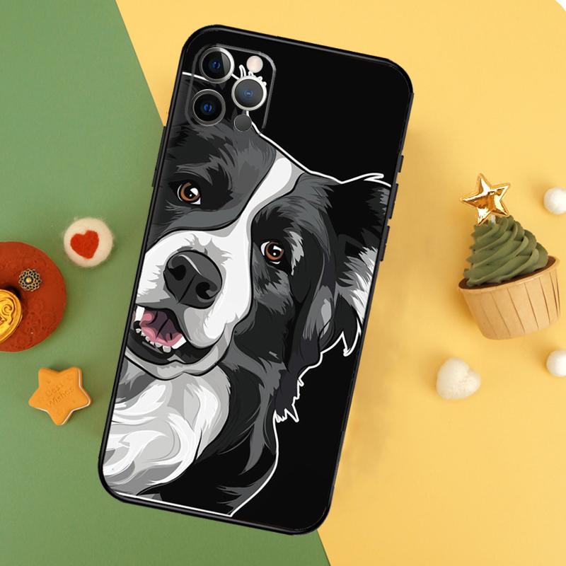 Border Collie Aquarell Handyhülle Für iPhone 17 16 14 13 12 11 15 Pro Max 12 13 Mini 16E 17 Air Stoßfeste Hülle