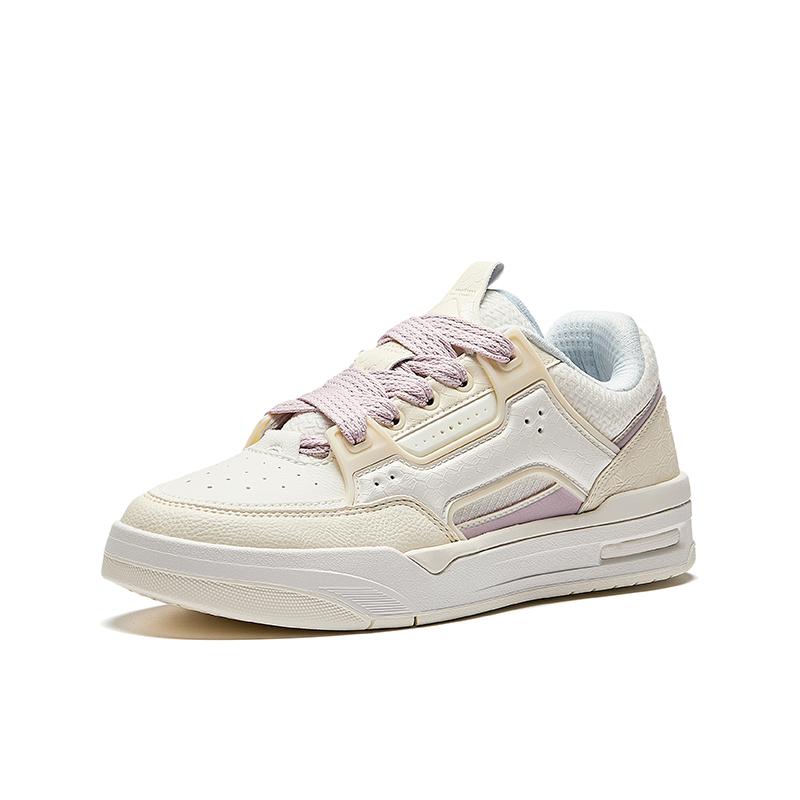 Anta Low Top Casual Skateboard Shoes Women's Healing Pink Purple/Beige Yellow 122618043-3