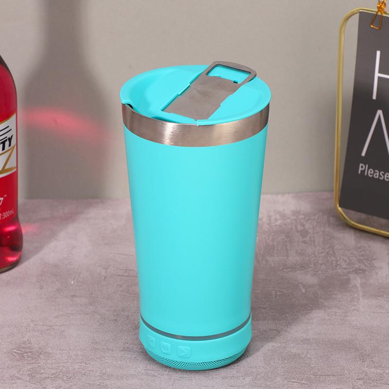 16oz Bluetooth Waterproof Speaker Mug With Vacuum Insulation For Home Office And Parties