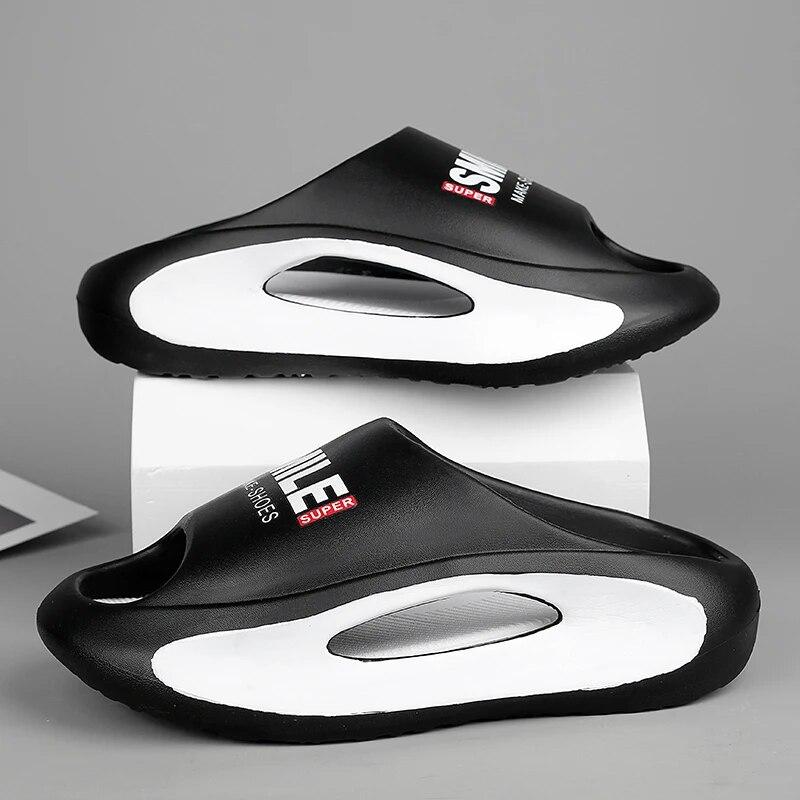 Men's Slippers  EVA Soft Thick Soled Slippers Women's Fashion Wear Slippers Home Home Sandals Men's Beach Shoes