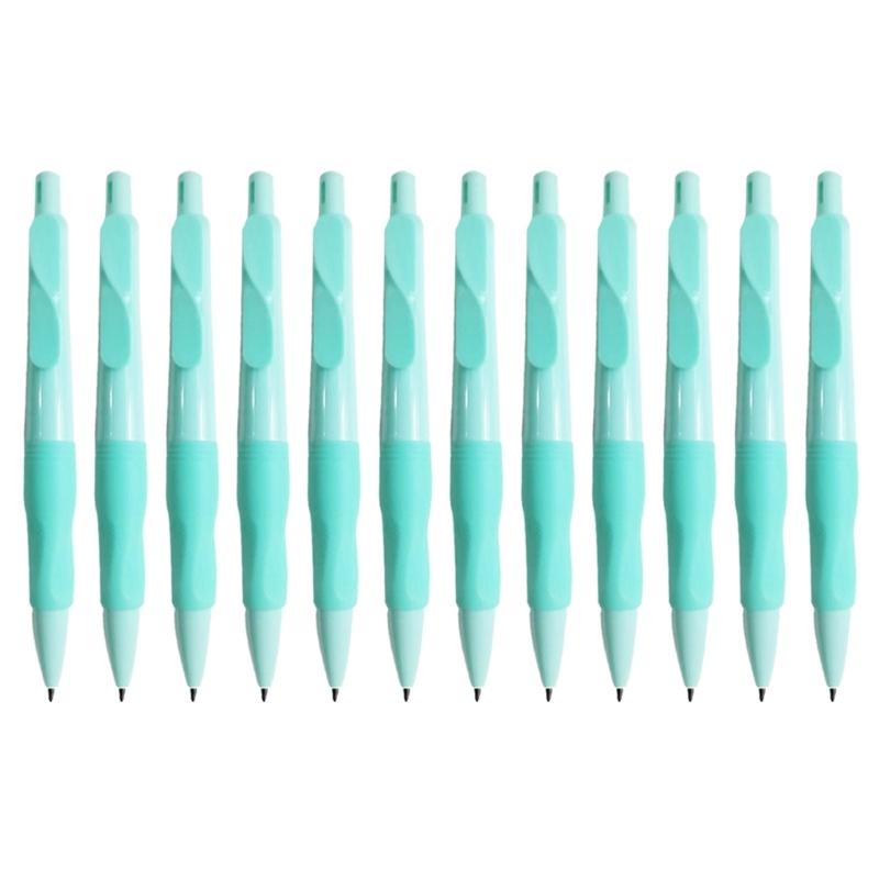12Pcs 2.0MM Ergonomic Mechanical Pencil Built In Sharpener Automatic Drawing Pencil For School Writing Sketching Drawing