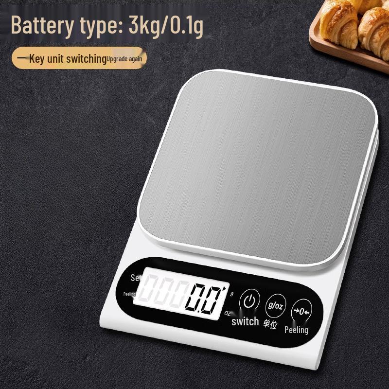 Household Digital Kitchen Scale with Stainless Steel Plate