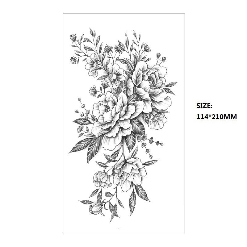 Bohemian Geometric Shape Water Transfer Small Full Arm Back Sexy Simulation Tattoo Sticker