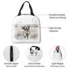 Bearded Collie Dog Paw Prints Insulated Lunch Bag for Women Children Portable Food Boxes Thermal Lunch Box Tote