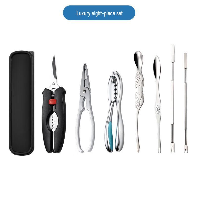 ZISIZ Luxury 8-Piece Crab Eating Tool Set