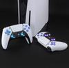 This is not a but an eXtremeRate PS5 controller compatible Chameleon Gloss multicolor illuminated Share and home face DTF V3 LED kit in Chameleon