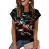 Women's Loose-Fit Fashionable Casual Retro Print T-Shirt