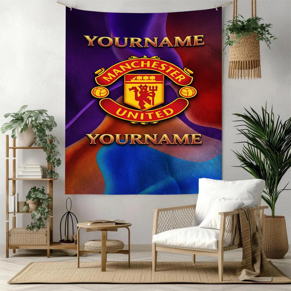 Manchester Custom Your Name Wall Decor Tapestry Art For Pet Memorial Birthdaywedding Party Backdrop Family Gift