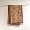 Scarf women's autumn and winter new core-spun yarn camellia thousand bird grid double-sided warm shawl versatile decorative cashmere scarf