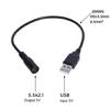30cm USB to DC 5.5x2.1mm 5V Power Cable Male to Female USB Barrel Connector Wire