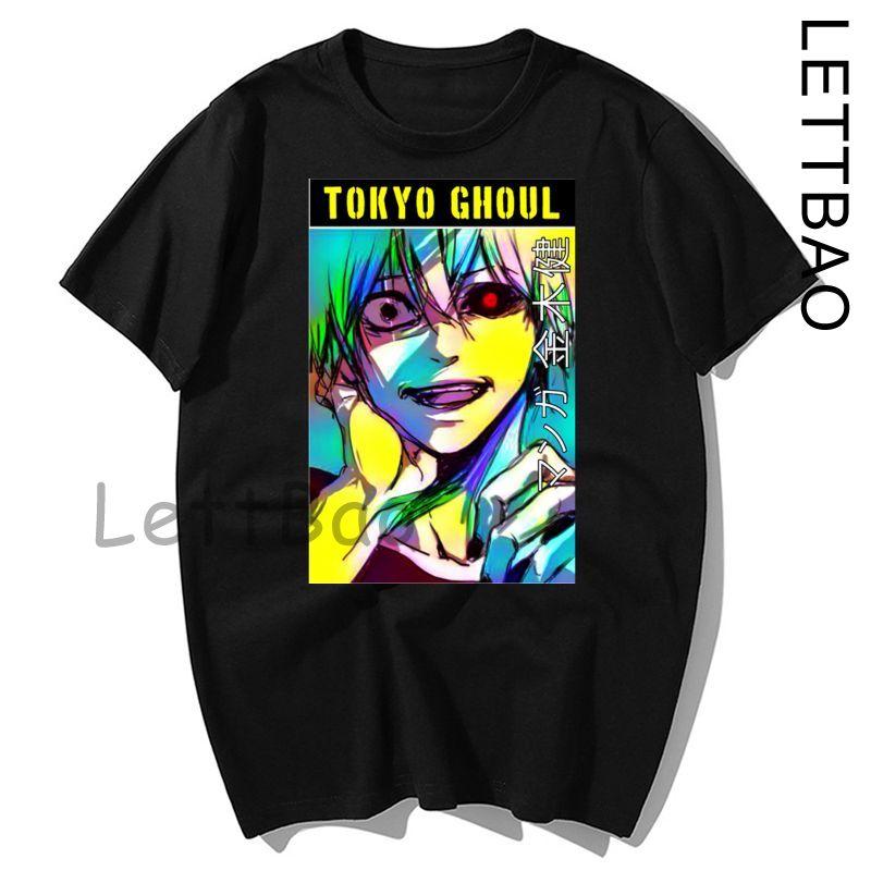 Japanese Anime Tokyo Ghoul T Shirt Men Kawaii Cartoon Kaneki Ken Graphic Fashion Unisex Tshirt