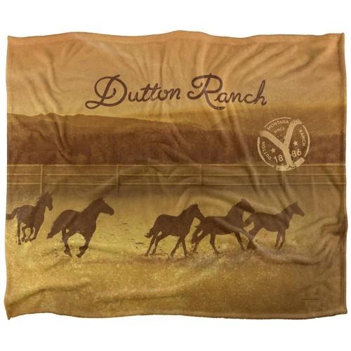 Yellowstone Dutton Ranch Silky Horse Rider Supersoft Blanket