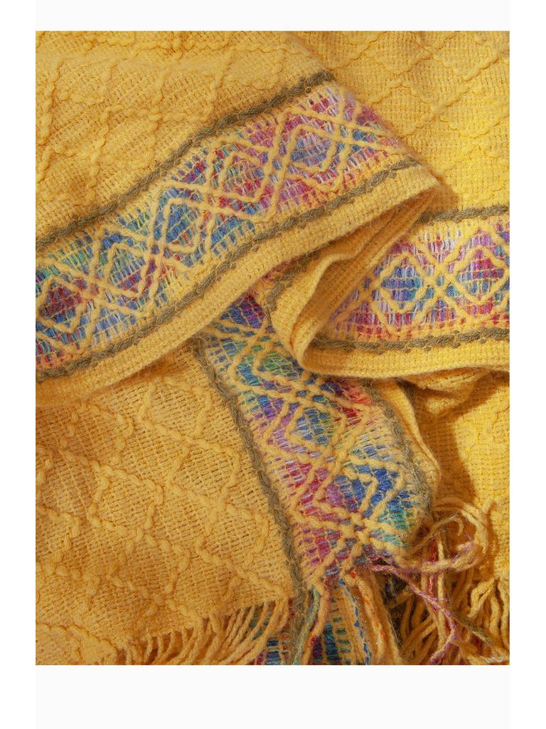 Kawanishi Yunnan Ethnic Yellow Shawl Cape Women's Outerwear